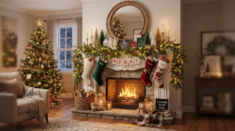 15 Stunning Christmas Mantel Decor Ideas to Transform Your Living Room