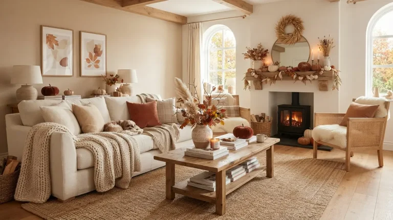 20 Neutral Autumn Living Room Styling Ideas for an Effortless Seasonal Refresh
