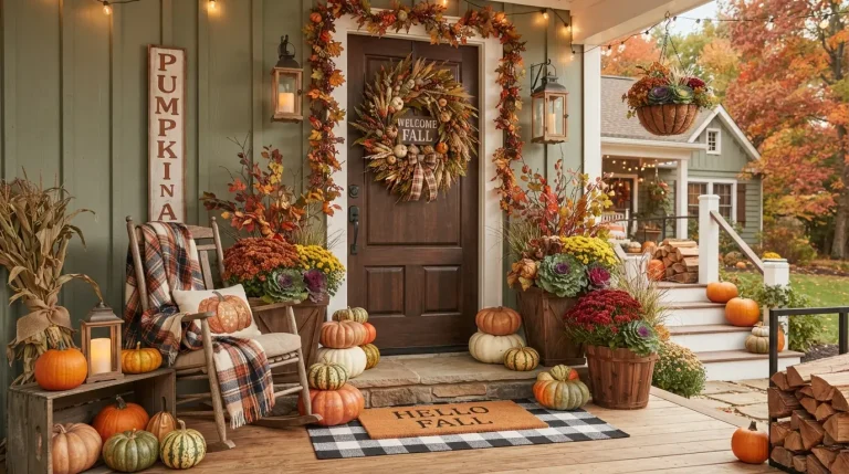 20 Warm and Welcoming Fall Front Porch Styling Ideas