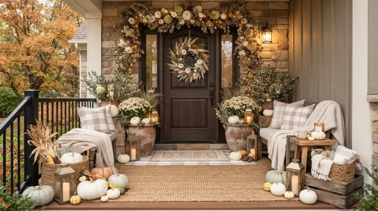 14 Neutral Fall Porch Decor Ideas for a Sophisticated Seasonal Look